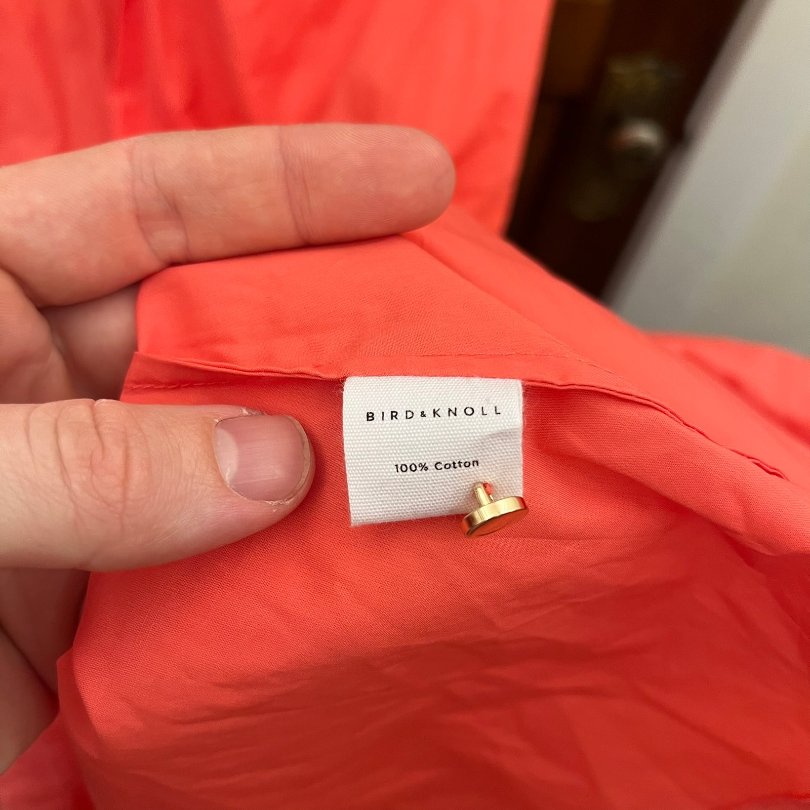 Bird & Knoll Rosalie Dress In Watermelon Red/Pink Size Xs Nwt's $470 Women's — image 6 of 8